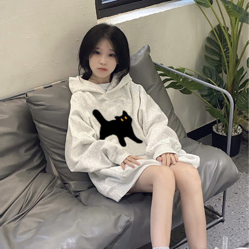 Title 2, Vintage Hoodie Jacket Ladies With Loose Hoodie