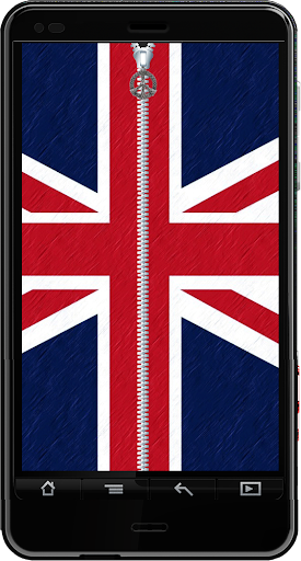 UK Flag Zipper Lock