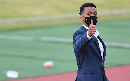 Mamelodi Sundowns chairman Tlhopie Motsepe during the Caf Champions League quarterfinal, second leg match against Al Ahly at Lucas Moripe Stadium in Atteridgeville on May 22 2021.