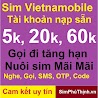 Sim Vietnamobile Có Sẵn Tài Khoản 5K, 10K, 20K Đến 200K