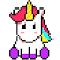 Unicorn Art Pixel  icon