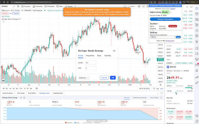 Tradingview Strategy Parameter Optimizer