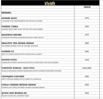 Vividh menu 