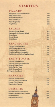 10 Downing Street menu 3