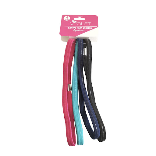 Cintillo Elastico Violet Sport Finos 4 Unidades  