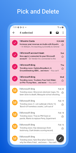 Screenshot Email App for Hotmail