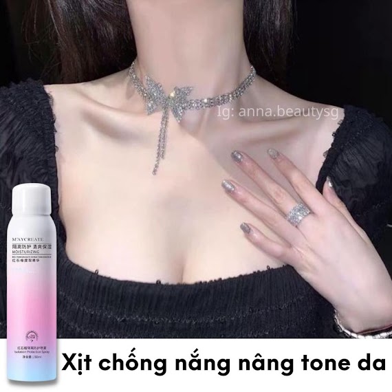 Xịt Chống Nắng Maycreate Trắng Da Chống Nước, Kem Chống Nắng Dạng Xịt Dưỡng Ẩm