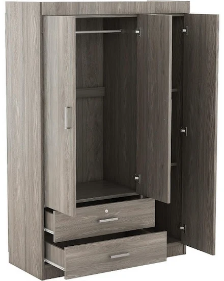 3 Doors Wardrobe Armoire Closet, Large Freestanding Armoi... - 3