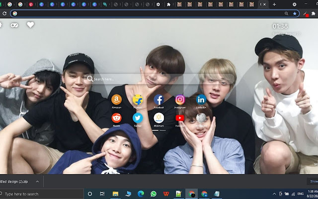 BTS Bangtan Boys Wallpaper New Tab Theme