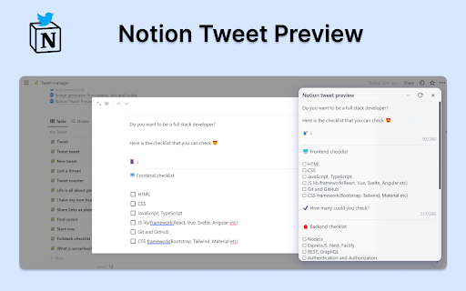 Notion Tweet Preview