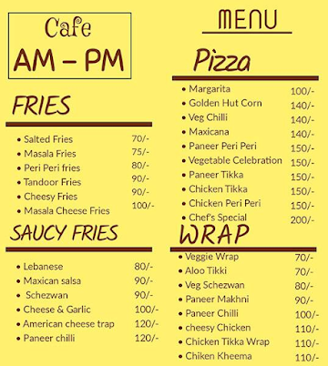 Cafe Am Pm menu 