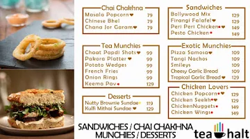 Tea Halt menu 