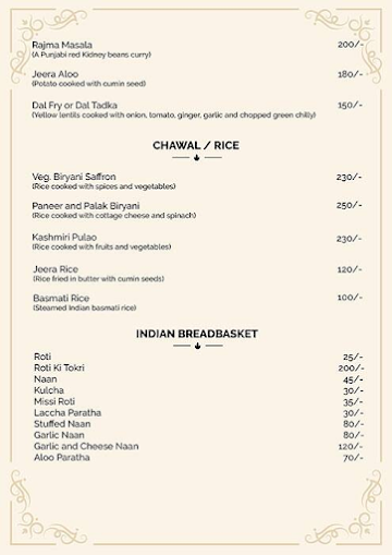 Laxmi Sagar Veg Restaurant menu 