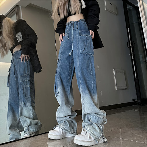 Title 3, Jeans vintage casuais femininas, estilosas e mo...