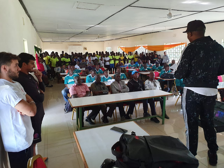 Some of the participants, who turned up for the Talent Search exercise at Kakamega High School in the talent search at Kakamega High School.