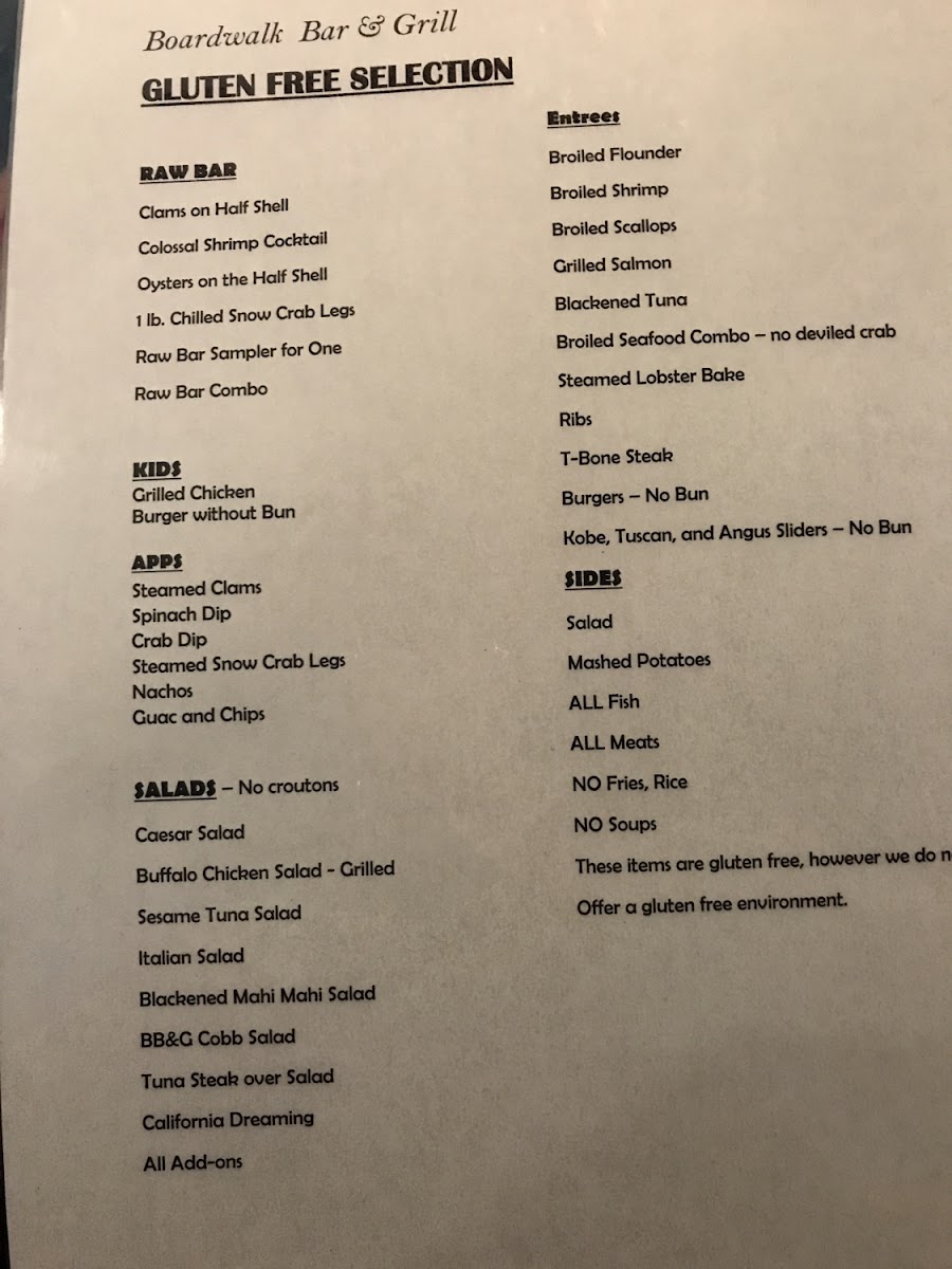 August 2017 Menu