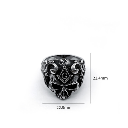 Title 4, Mens Vintage Sterling Silver Skull Ring – Uniq...