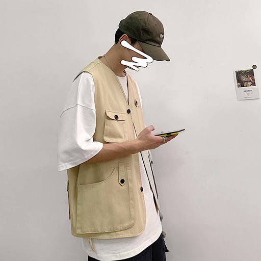 Title 3, Trendy Mens Loose Overalls Vest Stylish and Co...