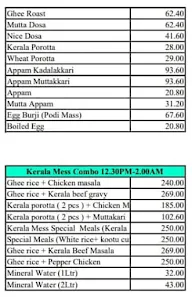 Keraliyam Kerala Mess menu 2