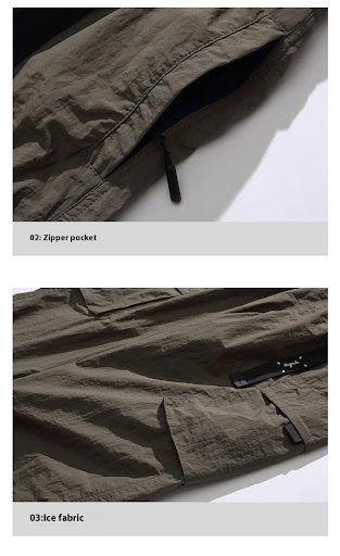 Title 18, Retro Japanese Multi-pocket Workwear Pants, Ank...