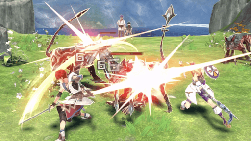 アドルとカージャが別々に戦う