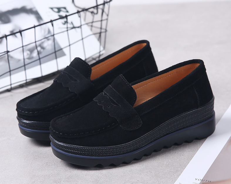 Title 15, Echte leren sneakers Koreaanse mode, dikke zool...