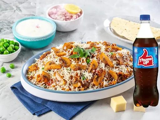 Cheese Mush Tawa Pulao+ Soft Drink (600 Ml)