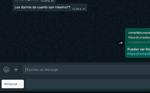 WeSpeak Chrome Extension