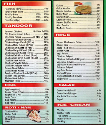 Hi Q Foods menu 