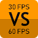 30 FPS vs 60 FPS icon