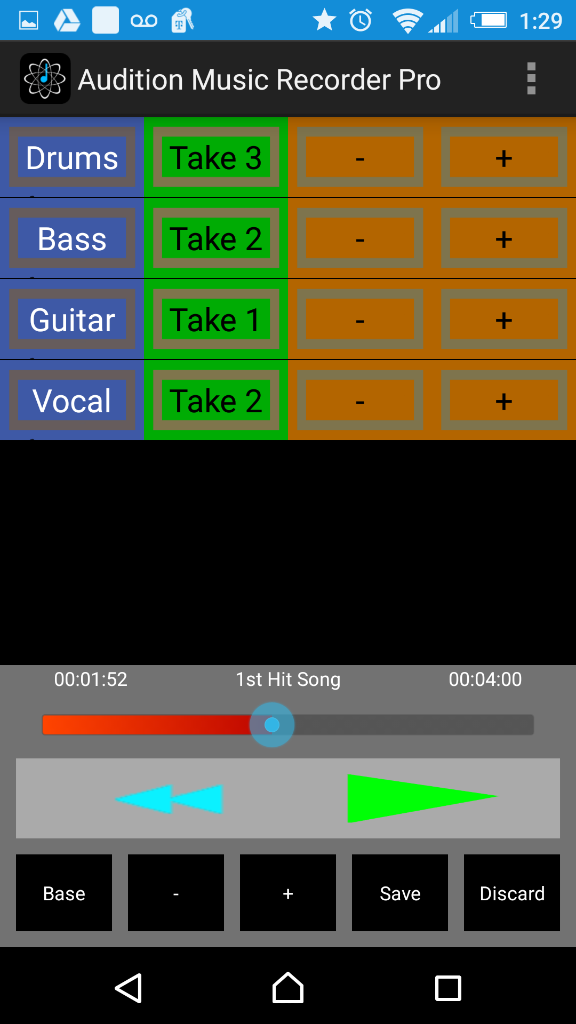 Audition Music Recorder Pro Screen 3