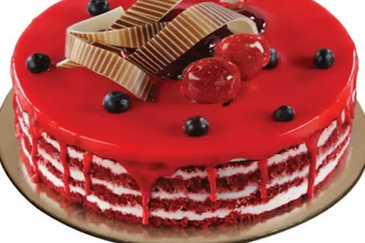 Red Velvet Strawberry Birthday Cake