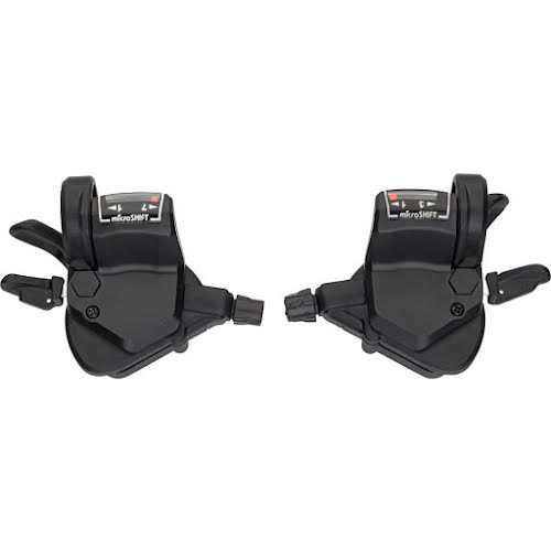 MicroShift Mezzo Thumb-Tap Shifter Set, 7-Speed, Triple, Shimano