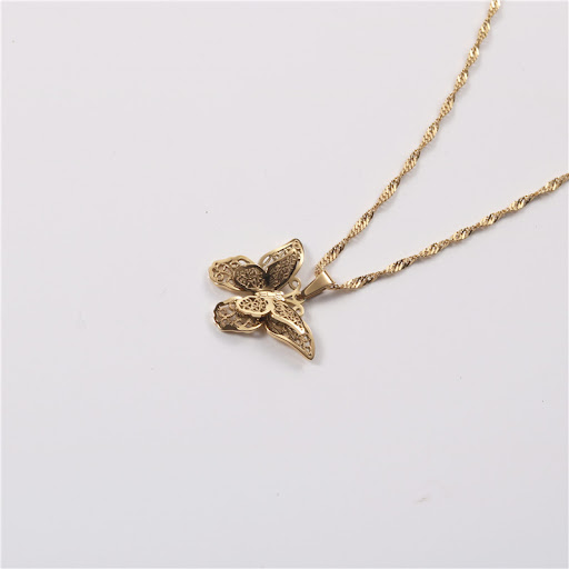 Title 5, Fashion Simple Butterfly Necklace for Women Ele...