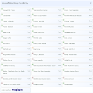 Hotel Deep Residency menu 2