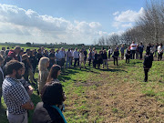 The memorial service was held at the farm where Meghan lived and rode horses.