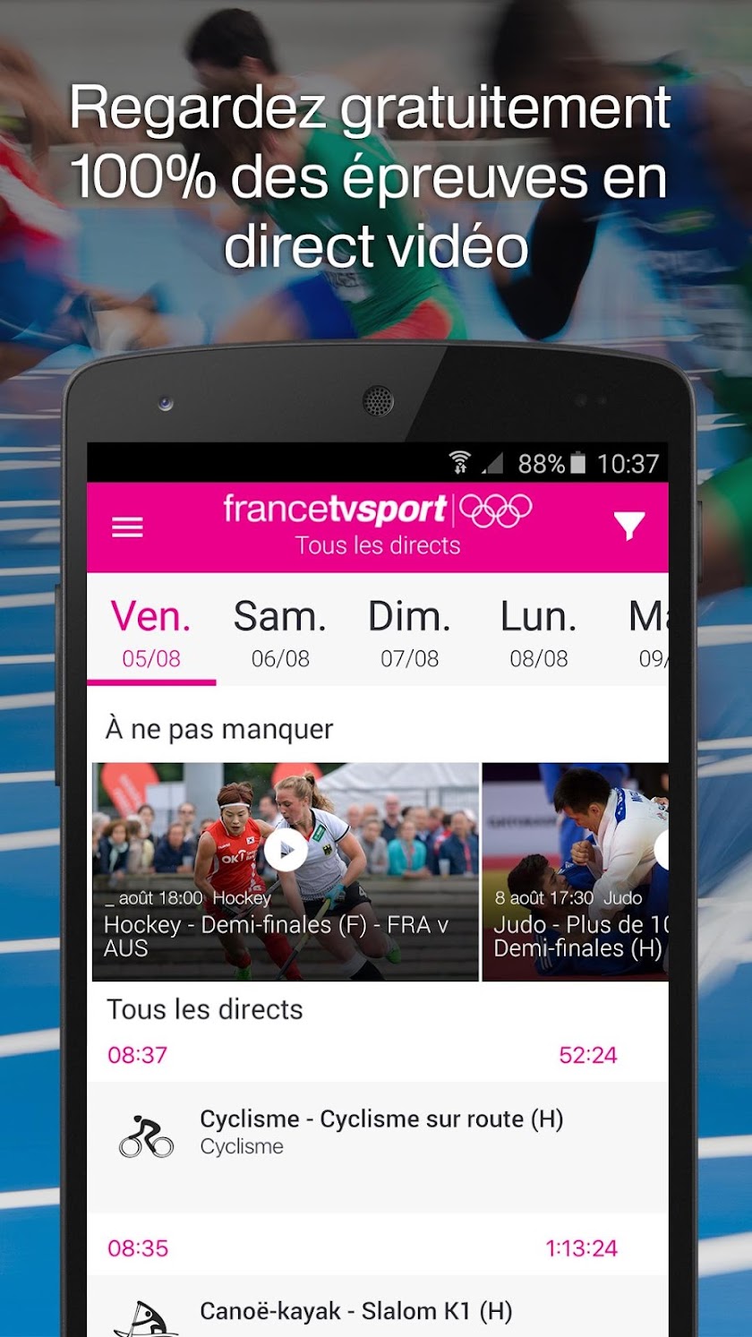 francetv JO – Rio 2016 Screen 1