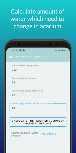 Aquarium Calculator - control water temperature - v1.1