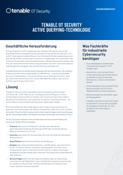 Tenable OT Security – Active Querying