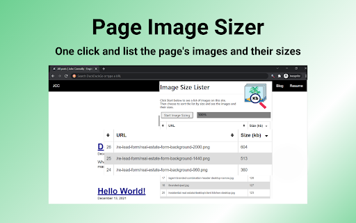 Page Image Sizer