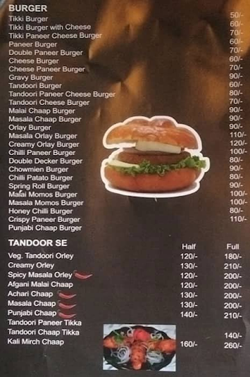 Kala Burger Wala- Red Board menu 