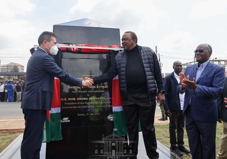 President Uhuru Kenyatta commissions Eastern Bypass on July 31, 2022.