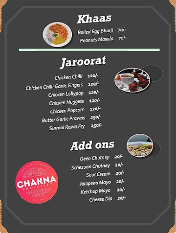 Unlimited Foods Cafe menu 