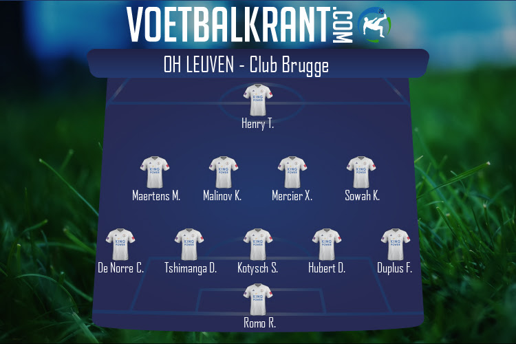 Opstelling OH Leuven | OH Leuven - Club Brugge (24/10/2020)