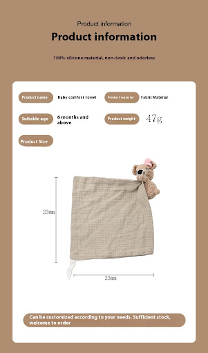 Title 1, Baby Appeasing Towel with Cute Animal Design. S...