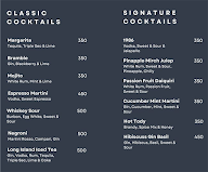 The Origin Sports Bar & Cafe menu 1