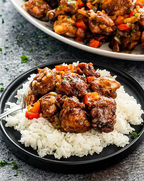 Black Pepper Chicken Rice Bowl