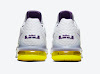 lebron 17 low "lakers home" white/voltage purple-dynamic yellow