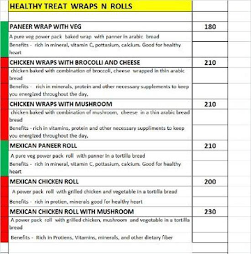 Mediterranean Twist menu 