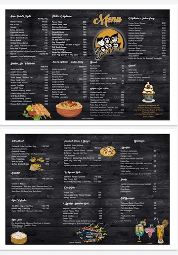 3Monkeys menu 